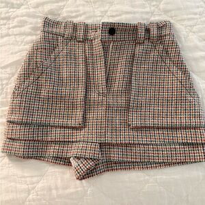 Maje Multicolor Houndstooth Skort